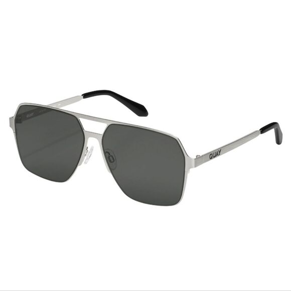 Quay Australia Backstage Pass Square Aviator Polorized Sunglasses - Picture 1 of 14